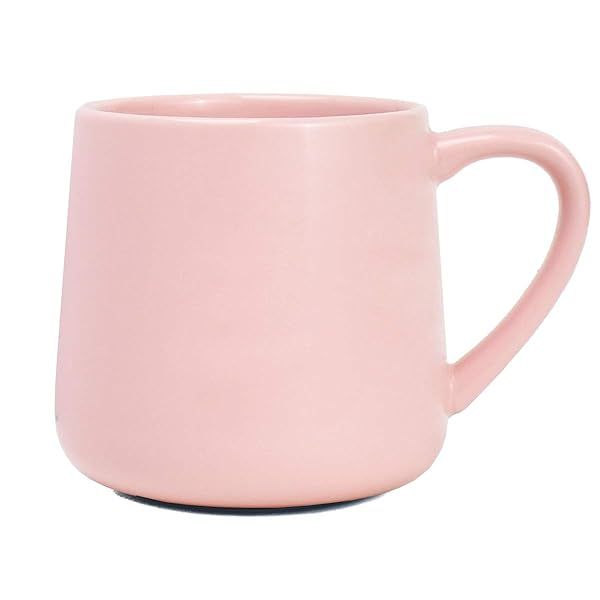 Bosmarlin Large Pink Ceramic Coffee Mug 18 oz Dishwasher and Microwave Safe Ideal for Office and Home Use