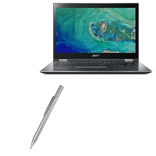 BoxWave Stylus Pen for Acer Spin 3 SP314-52 FineTouch Capacitive Super Precise Metallic Silver