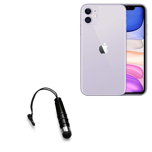 BoxWave Stylus Pen for Apple iPhone 11 Mini Capacitive Rubber Tip Stylus Jet Black