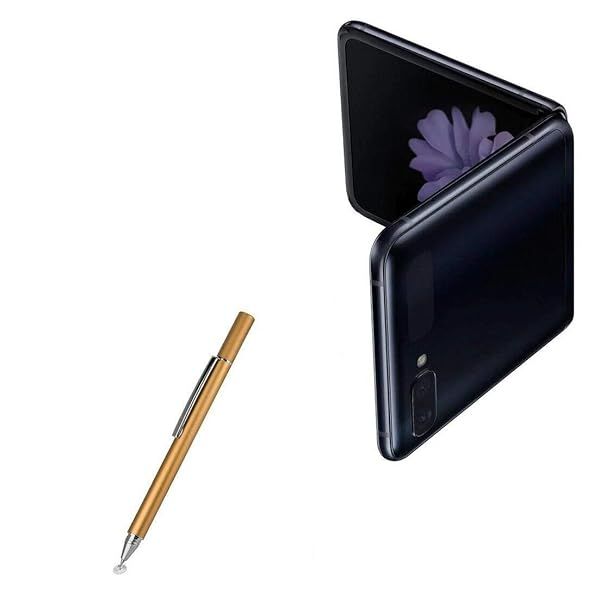 BoxWave Stylus Pen for Samsung Galaxy Z Flip FineTouch Capacitive Super Precise Champagne Gold