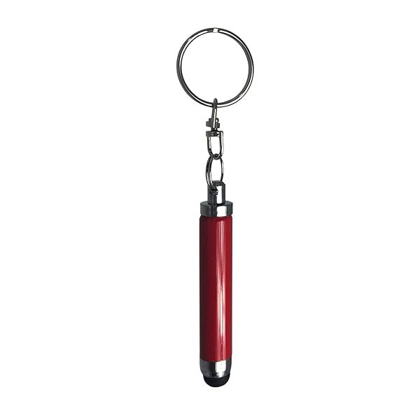 BoxWave Ruby Stylus Pen for iPad 1st Gen (2010) - Mini Capacitive Stylus with Keyring Loop