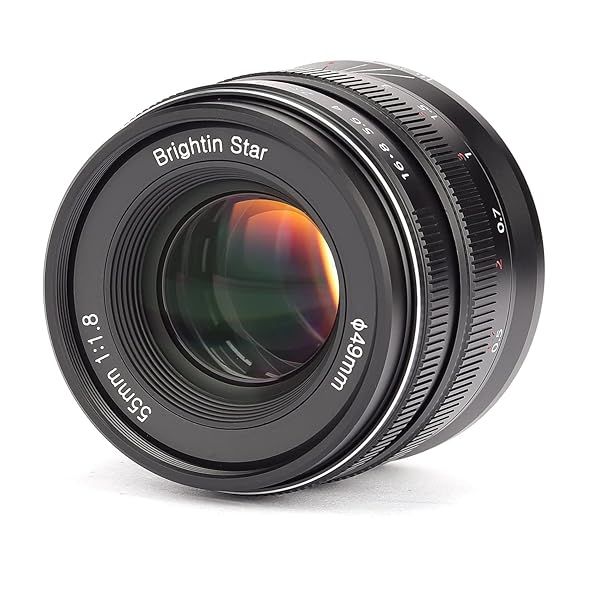 Brightin Star 55mm F1.8 Full Frame Manual Focus Lens for Nikon Z Mount Mirrorless Cameras Black