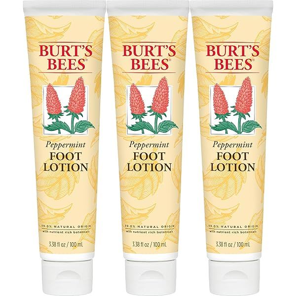 Buy Burt's Bees Peppermint Foot Lotion - Pack of 3 for Soft, Refreshing Feet