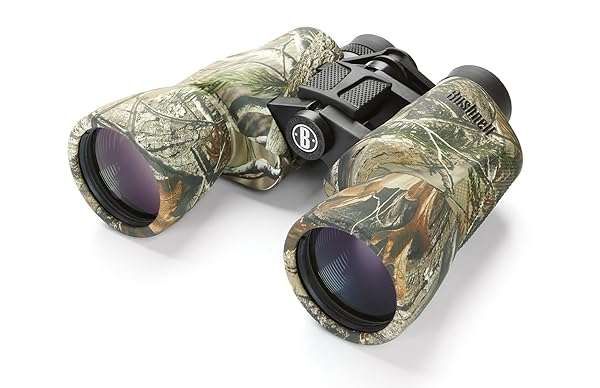 Bushnell PowerView 10x50mm Binoculars - Realtree AP | Instafocus Porro Prism for Clear Viewing