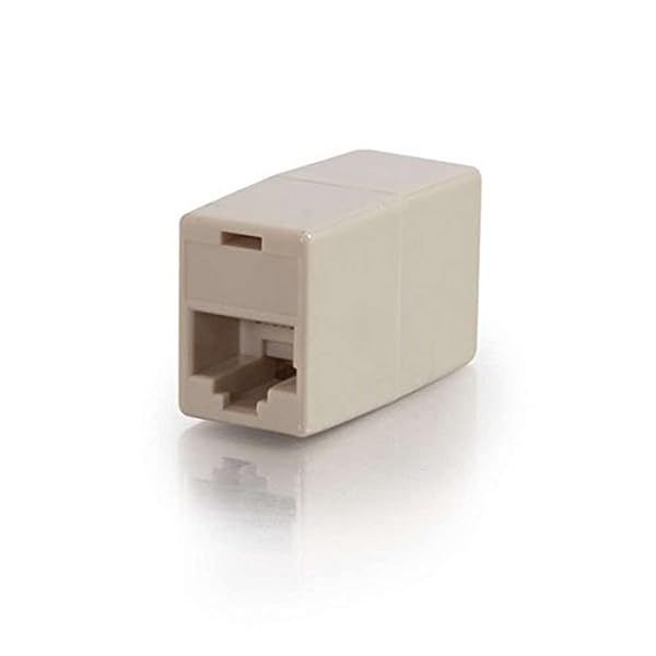 C2G RJ45 8-Pin Modular Inline Coupler Ivory for Fast Network Connections