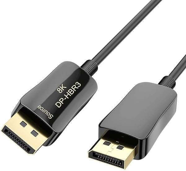 High-Speed CABLEDECONN 8K DisplayPort Cable 20m - DP 1.4 HBR3, 4K@144Hz, Slim & Flexible Optical Fiber
