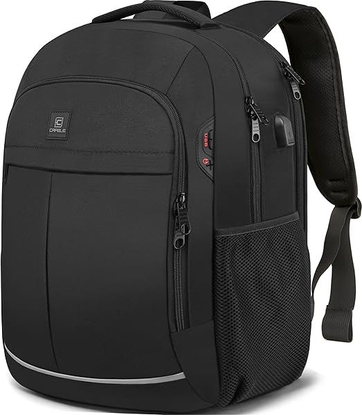 "CAFELE 17.3" Laptop Backpack - Durable TSA-Friendly Travel Bag with USB Port for Men, Women & Teens"