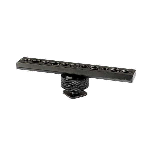 "CAMVATE NATO Safety Rail 105mm with Shoe Mount & 3/8"-16 Thumbscrew - Perfect for Camera Rigging"