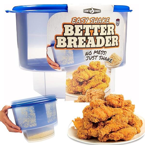 COOK'S CHOICE Better Breader Bowl: Mess-Free Batter Station for Perfect Coating at Home & On-the-Go