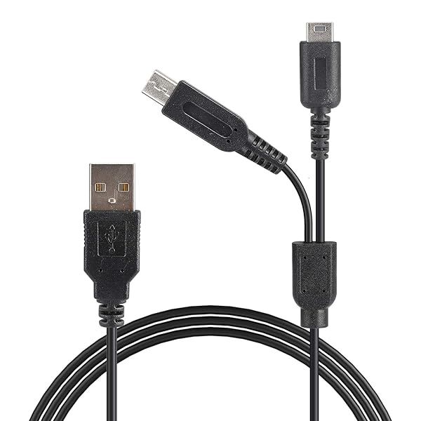 CSTESVN 2 in 1 USB Charger Cable for Nintendo DS Lite New 3DS XL New 3DS 3DS XL 3DS New 2DS XL 2DS DSi XL DSi