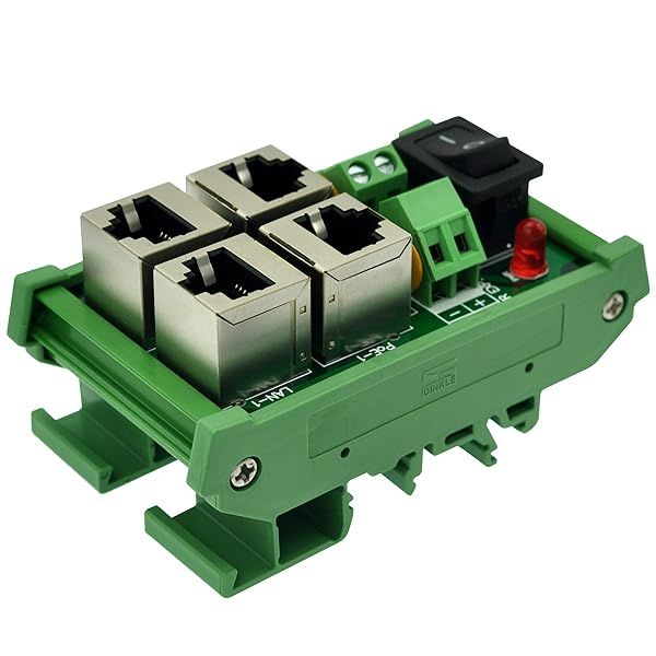 Buy CZH-LABS DIN Rail 2 Ports Passive RJ45 PoE Injector Module - Power Over Ethernet Board