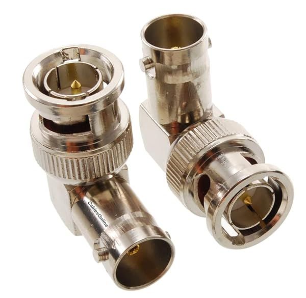 Buy CablesOnline 2-Pack 90-Degree BNC Right-Angle Male to Female Video Adapters - AV-A55-2 for Optimal Connectivity