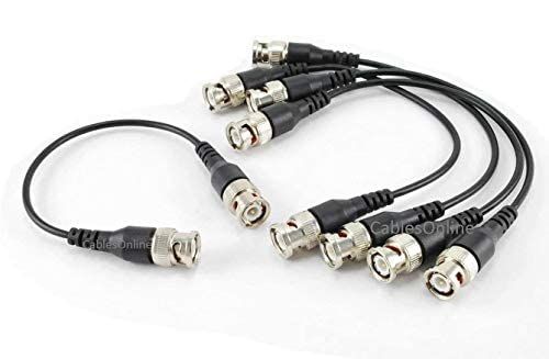 "Buy CablesOnline 5-Pack 7" RG174 BNC Male to Male Coax Jumper Cables - R-B700-5 for High-Quality Connections"