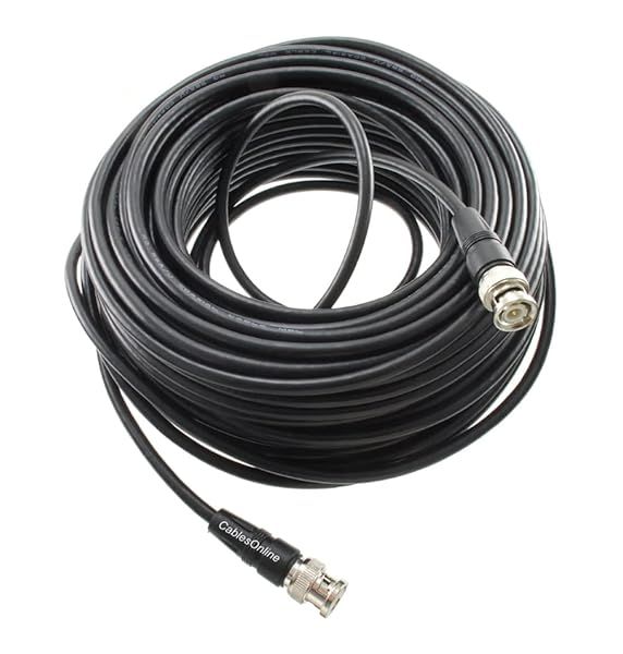 CablesOnline RG58A/U 50 Ohm Antenna Network Coaxial Cable 100ft with BNC Male Connectors