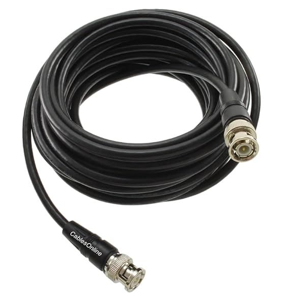 CablesOnline RG58A/U 50 Ohm Antenna Network Coaxial Cable 25ft with BNC Male Connectors