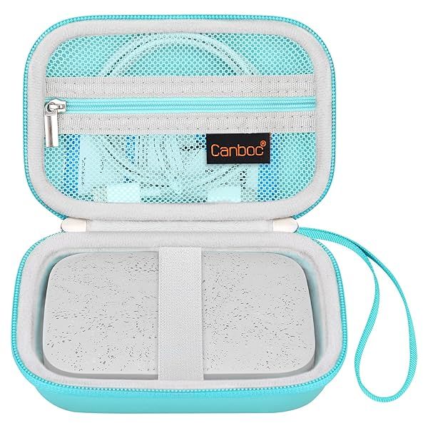 Canboc Carrying Case for HP Sprocket 2x3 Instant Smartphone Printer, Wireless Mobile Photo Printer, Zipper Mesh Bag fits Photo Paper Cable, Green