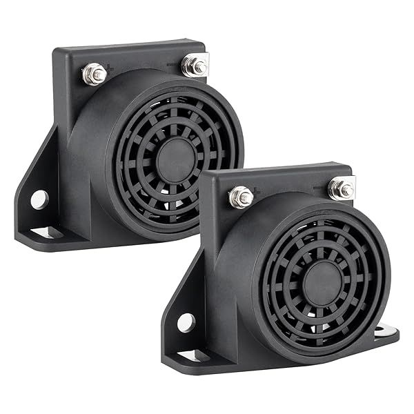 Car Back-up Alarm, 110dB 12V-48V DC Waterproof Industrial Heavy-Duty Backup Reverse Warning Alarm with Super Loud Beeper Tone for Truck Van Freight