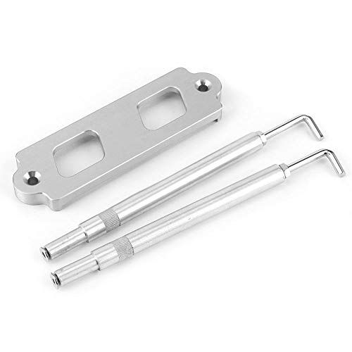 Car Battery Holder Aluminum Alloy Tie Down Kit with Hooks for Civic CRX Silver