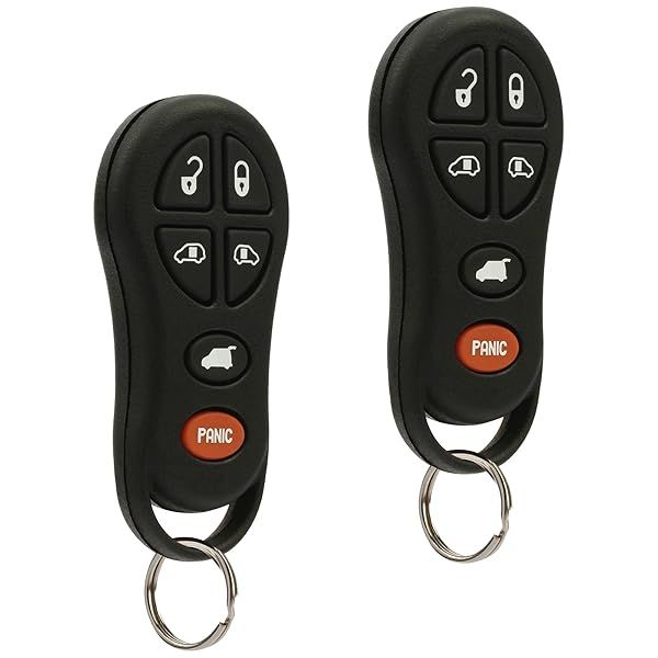Car Key Fob Keyless Entry Remote Set of 2 for 2001 2002 2003 Chrysler Town and Country Voyager Dodge Caravan Grand Caravan 04686797