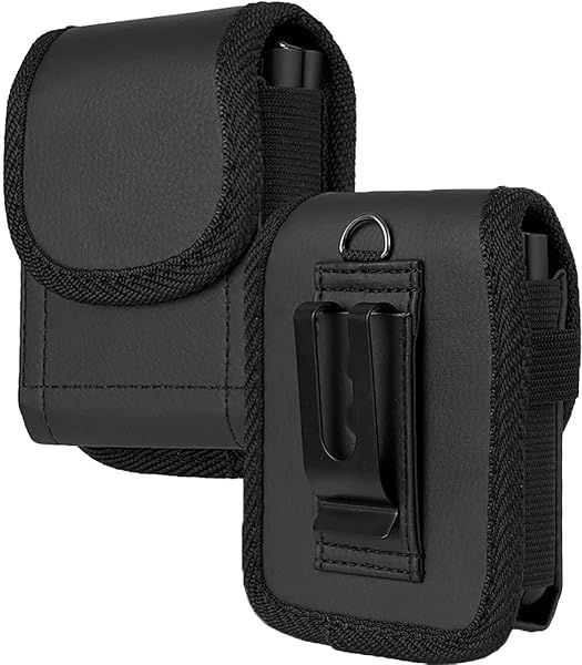 Case-Compatible Vegan Leather Pouch for Motorola RAZR+ 2024/2023 Flip Phone - Holster with Belt Loop & Magnetic Closure