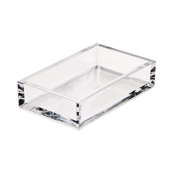 Stylish Caspari Clear Napkin Holder for Guest Towels - Perfect for Elegant Dining