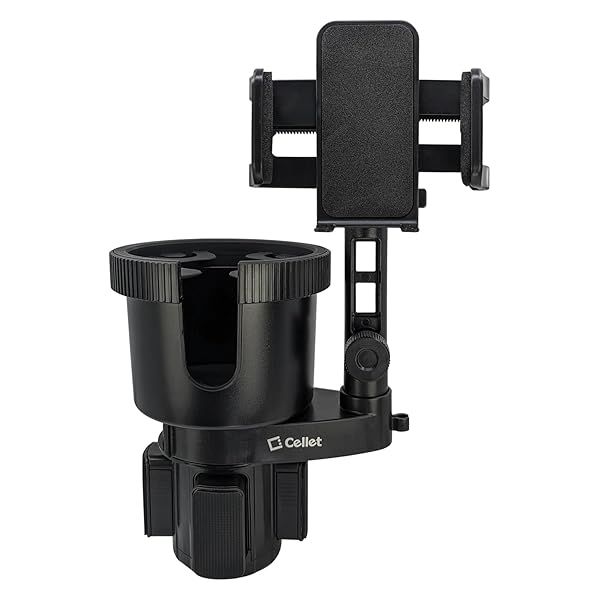 Cellet Car Cup Holder Phone Mount, Phone Holder Mount Cradle Universal Adjustable Compatible for All Smartphones Apple iPhone, Samsung Galaxy Note,
