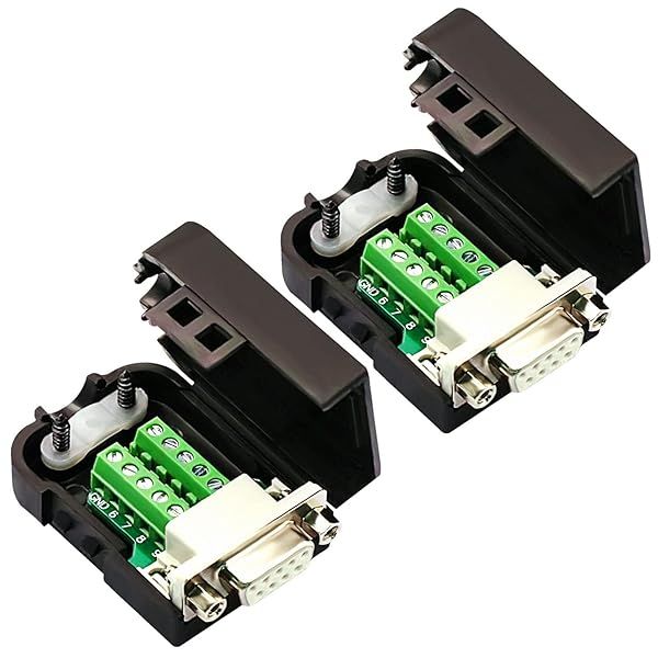 Buy CenryKay DB9 Solderless Connector - 2PCS 9-Pin Female Breakout Terminal with Nut