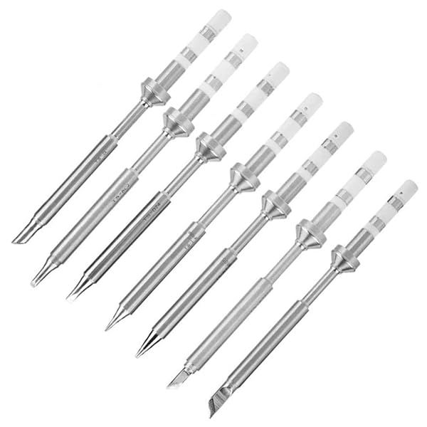 7 Types Mini Stainless Steel Soldering Iron Tips for TS100 - Easy Install Replacement Parts for Electricians