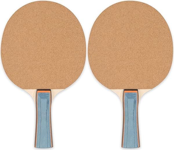 Champion Sports 5-Ply Laminated Table Tennis Paddle Set - Red (2-Pack) for Ultimate Ping Pong Performance
