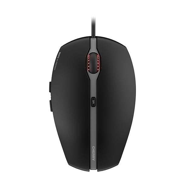 Cherry GENTIX 4K USB Optical Mouse - Ambidextrous Design, 3600 DPI, Black