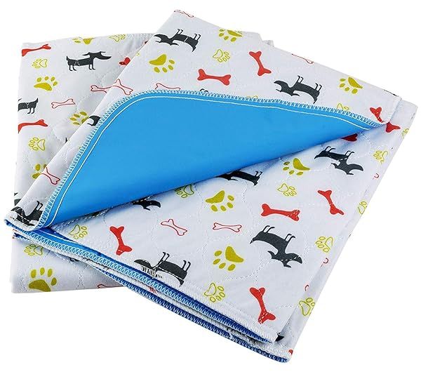 ChewieMac Washable Dog Training Pee Pads 2-Pack Large Reusable Cloth Waterproof Leakproof for Whelping Potty and Crate Liner