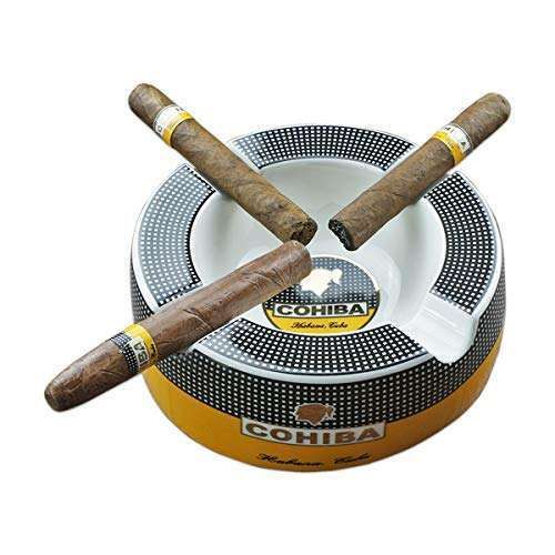 "Large Outdoor Cigar Ashtray - Perfect 8" Round Ashtray for Cigarettes & Cigars | Ideal Gifts for Men"