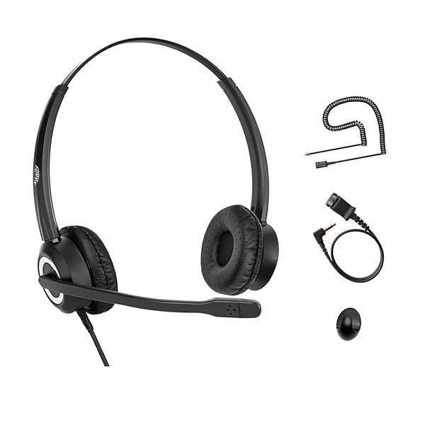 Noise Cancelling Cisco Headset with U10 Cable for IP Phones 6841, 6871, 7941G, 7961G & More