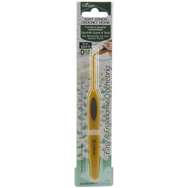Buy Clover Soft Touch 3.25mm Crochet Hooks Size D (1004/D) - Perfect for Easy Crochet Projects!