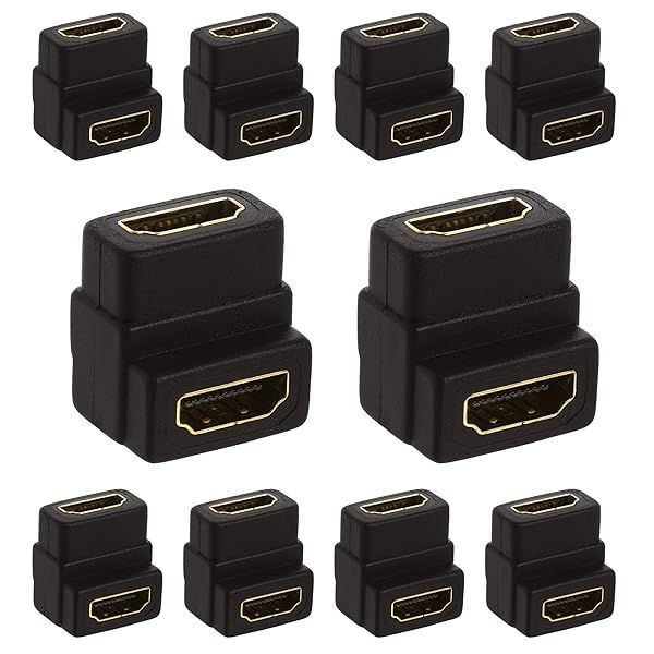 Cmple 10 Pack HDMI Female to Female Adapter - 4K 3D HDMI Coupler for Seamless Connections