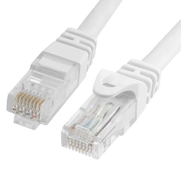 Cmple Cat 6 Ethernet Cable 10ft - 10Gbps LAN Cable for Gaming, Computers, Modems & More - High-Speed 550MHz, White