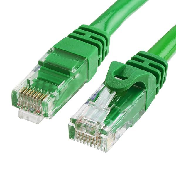Cmple Cat 6 Ethernet Cable 3ft - 10Gbps LAN Cable for Gaming, Modem, Router & More - Green Patch Cable with RJ45 Connectors
