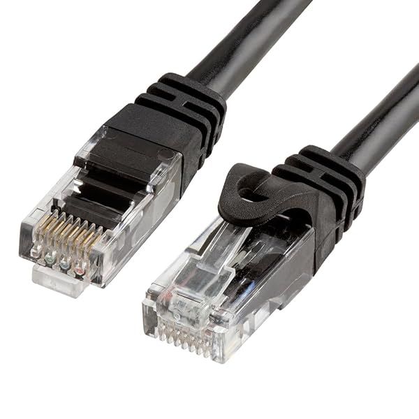 Cmple Cat 6 Ethernet Cable 7ft - 10Gbps LAN Cable for Gaming, Computers, Modems & More - High-Speed 550MHz, Black