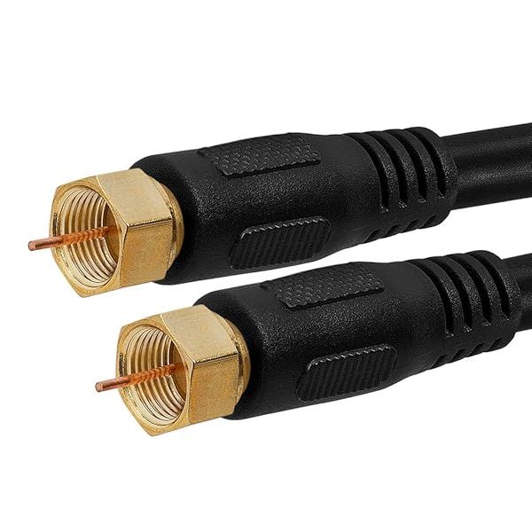 25ft Cmple Digital Coaxial Cable F-Type Male RG6 for Audio Video - High-Quality Satellite Cord