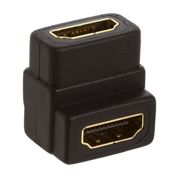 Cmple HDMI Female to Female Adapter - 90 Degree Coupler for 4K TV, Monitors, Xbox, PS4 & More