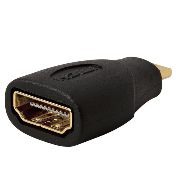 Cmple Micro HDMI Male to HDMI Female Adapter - Gold Plated Connector for High-Quality Video Transfer
