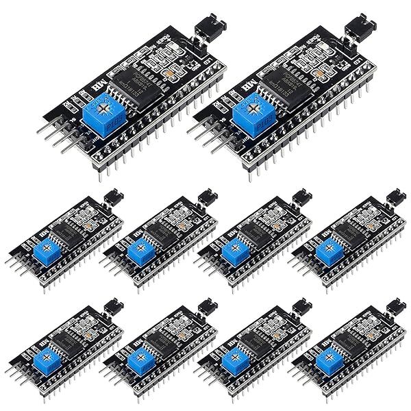 Coliao 10pcs 5V 2004 1602 LCD Display IIC I2C Adapter Serial Interface Converter Module