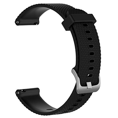 Garmin Vivoactive 3 Compatible 20mm Silicone Replacement Wristband Quick Release Strap for Vivoactive 3 Vivomove HR Forerunner 245 Venu Sq