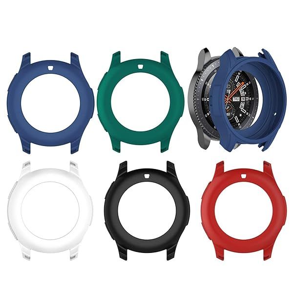 Samsung Galaxy Watch 46mm & Gear S3 Frontier Case - Soft Silicone Bumper Cover (5Pcs) for Ultimate Protection