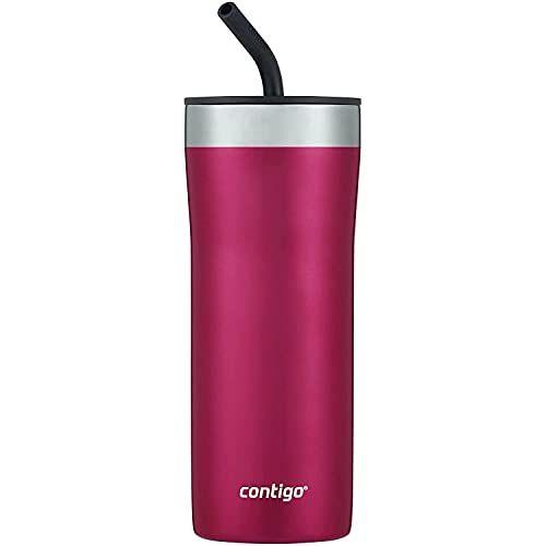 Contigo Streeterville 24oz Tumbler with Straw - Dragon Fruit Stainless Steel Travel Mug