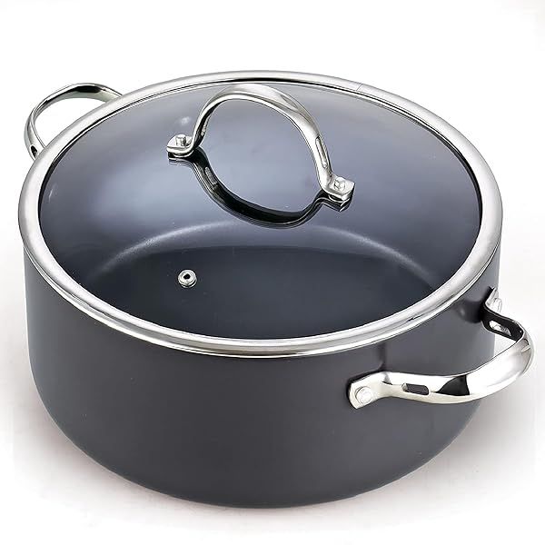 Buy Cooks Standard 7-Quart Stock Pot Dutch Oven - Nonstick Hard Anodized with Glass Lid