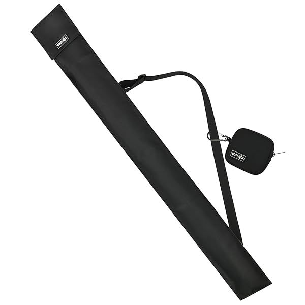 Cosmos 32-Inch Black Billiard Stick Carrying Bag with Mini Zipper Pouch - Perfect for 1/2 Cue Storage