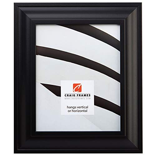 Craig Frames 21834700BK 8x10 Inch Black Picture Frame with Smooth Wrap Finish and 2 Inch Wide Design