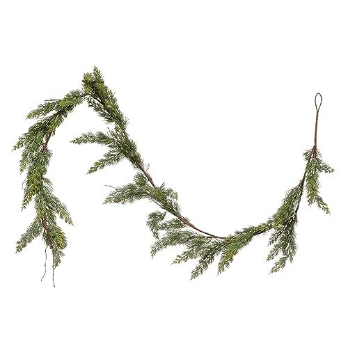 Creative Co-Op 72 Inch L Faux Cedar Garland Green for Home Decor and Holiday Decorations