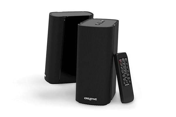 Creative T100 2.0 Hi-Fi Speakers: 80W Bluetooth 5.0, Optical & AUX-in, Superior Sound for Computers & Laptops